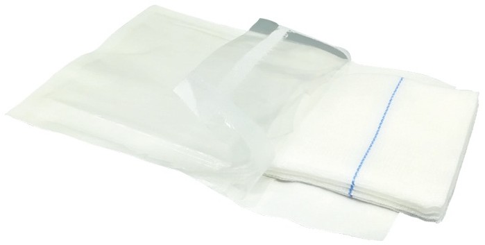 Compresse di garza cm 10x10 a 16 strati RX in buste da 10 pz sterili