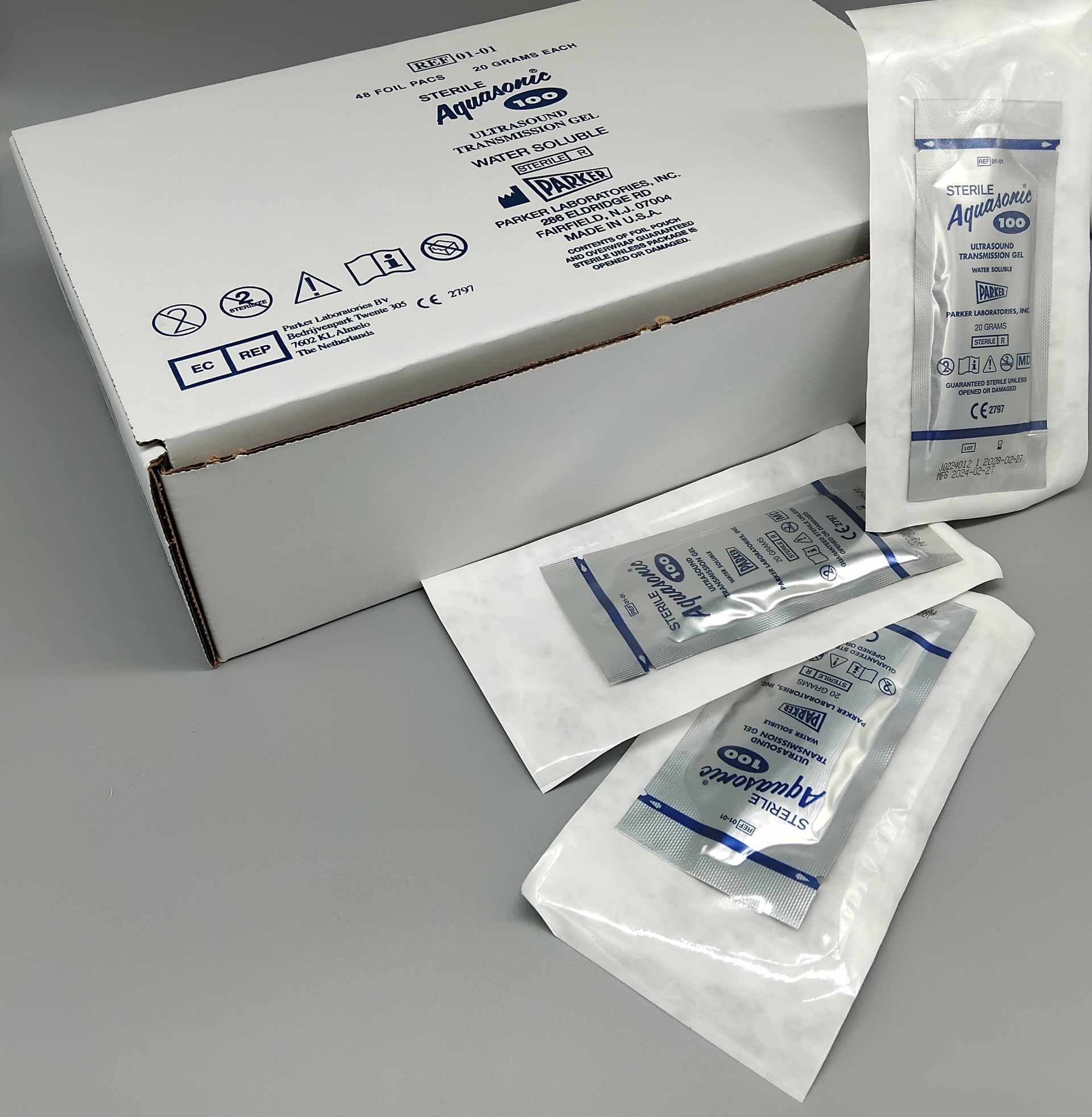 Gel per ultrasuoni in bustina sterile