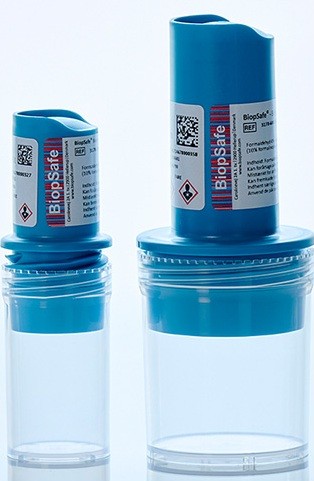 Contenitori preriempiti con formaldeide 4% BiopSafe