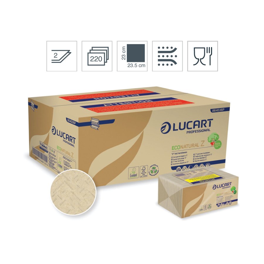 Asciugamani piegati a z in carta Fiberpack®